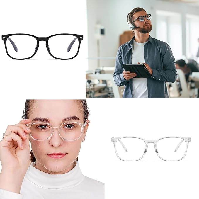 2 Blue Light Blocking, Gaming, and Computer Glasses for men and women